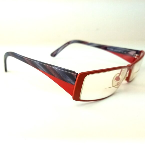 ETRO Eyeglasses Frame MOD VE H72 Red with Black Unisex Size 55/15/145 - Picture 3 of 8